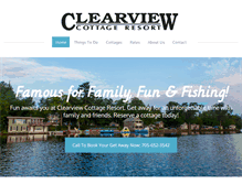 Tablet Screenshot of clearviewresort.com